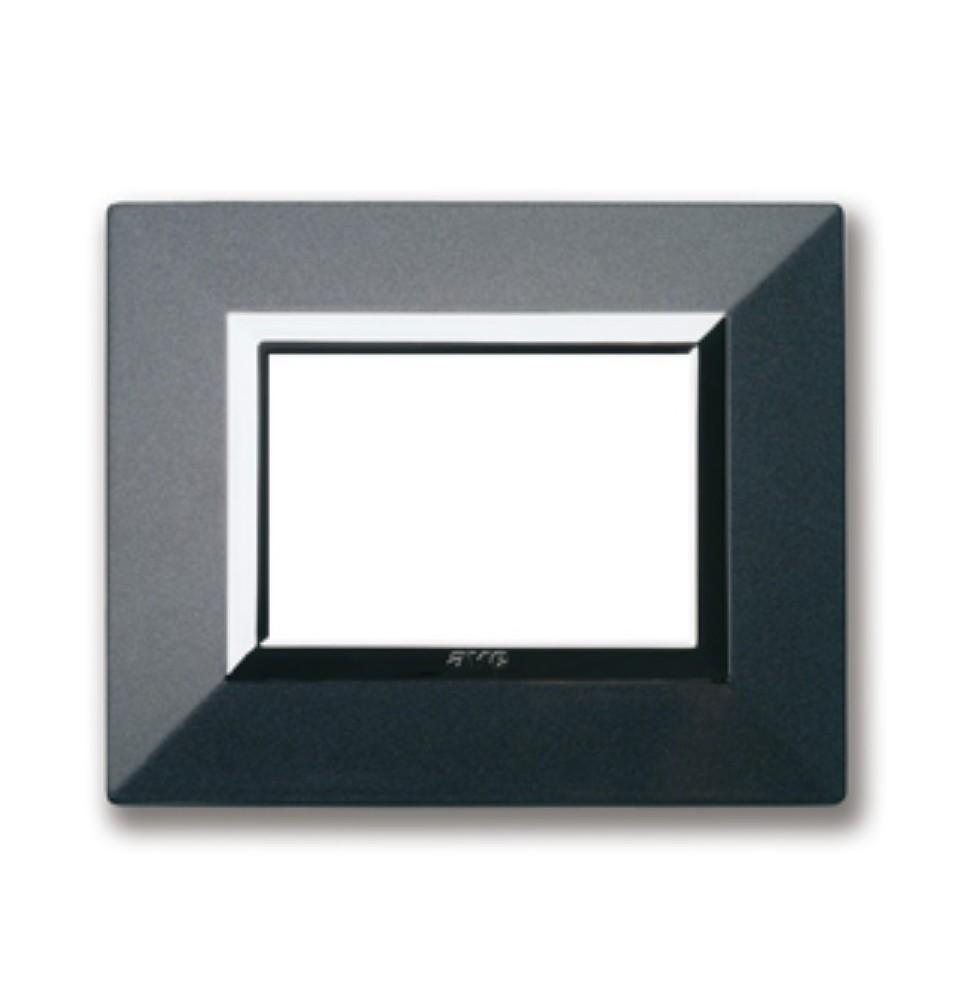 Placca AVE Zama44 Grigio Scuro Metallizzato 3 Moduli 44P93GSM