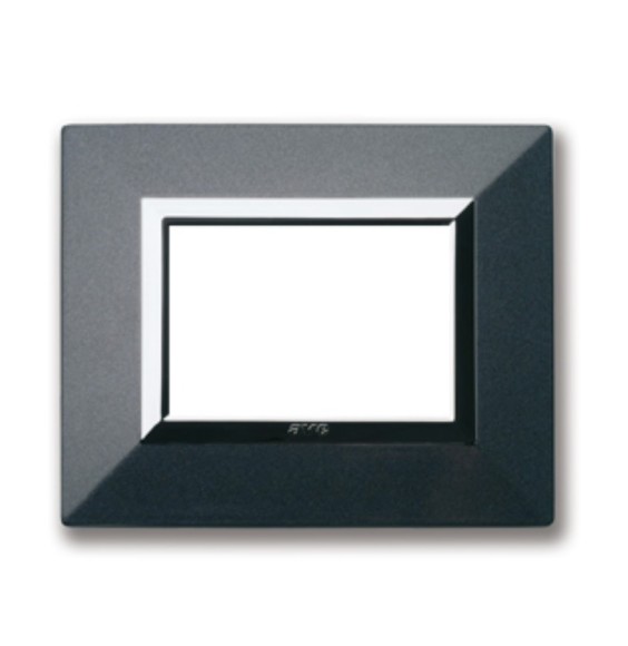 Placca AVE Zama44 Grigio Scuro Metallizzato 3 Moduli 44P93GSM