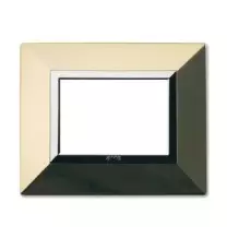 Placca Ave Sistema 44 Zama 44 3 moduli Ottone lucido 44P93OT
