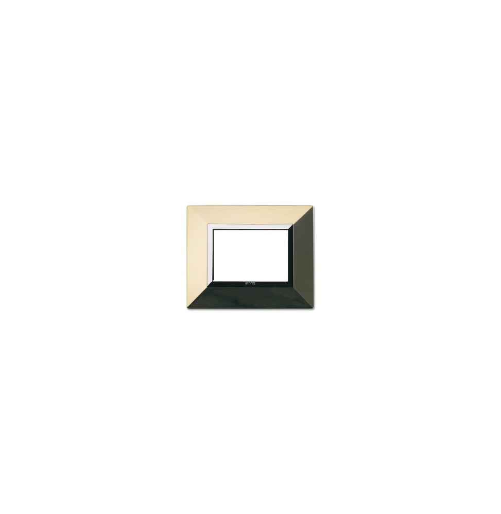 Placca Ave Sistema 44 Zama 44 3 moduli Ottone lucido 44P93OT