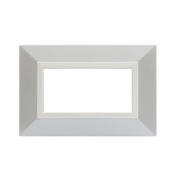 Placca AVE Zama 44 Bianco MicalizzatoGrafite 4 moduli 44P94BMC