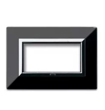 Placca AVE Zama 44 Nero Assoluto Lucido 4 moduli 44P94NAL