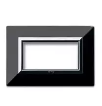 Placca AVE Zama 44 Nero Assoluto Lucido 4 moduli 44P94NAL