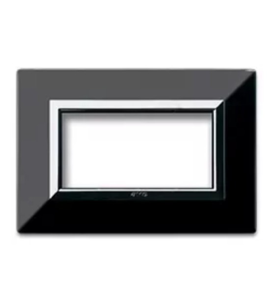 Placca AVE Zama 44 Nero Assoluto Lucido 4 moduli 44P94NAL