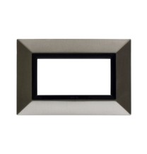 Placca AVE Zama 44 Nichel Spazzolato 4 moduli 44P94NCS