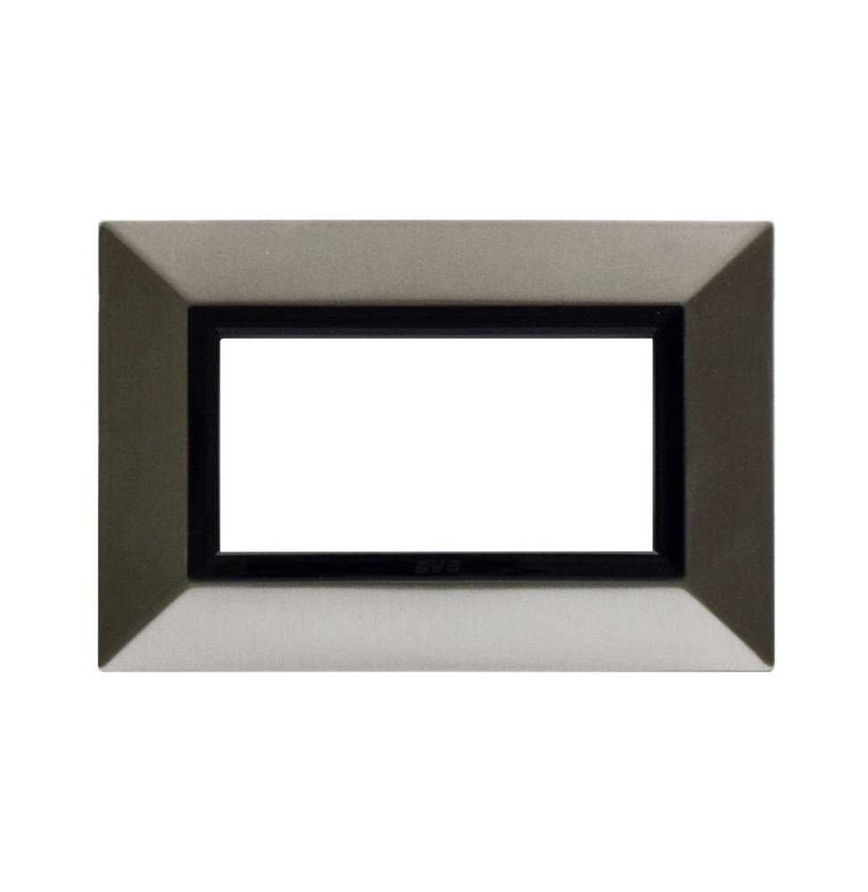 Placca AVE Zama 44 Nichel Spazzolato 4 moduli 44P94NCS