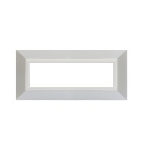 Placca 7 moduli Bianco Micalizzato AVE Zama 44 44P97BMC