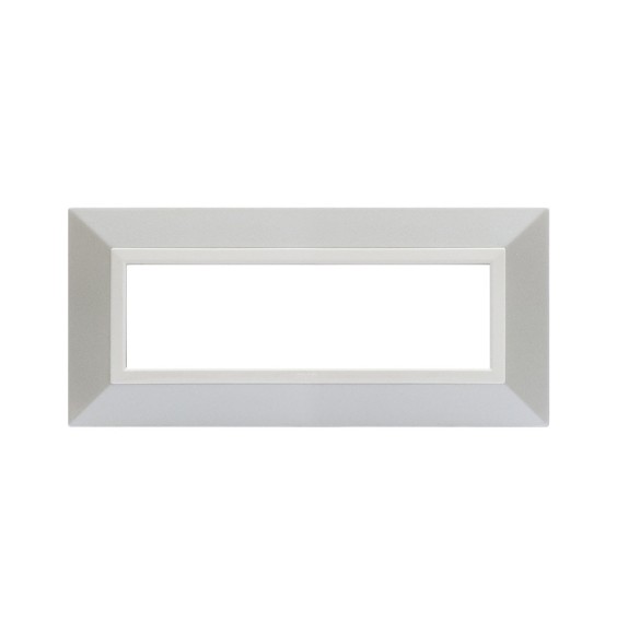 Placca 7 moduli Bianco Micalizzato AVE Zama 44 44P97BMC