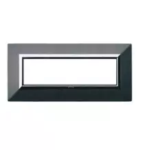 Placca 7 moduli grigio scuro metallizzato AVE Zama 44P97GSM