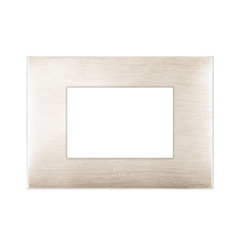 Placca Ave Young Sistema 44 3 Moduli Colore Beige Spazzolato 3D 44PJ03BEG3D