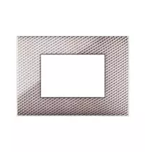 Placca Ave Young 3 Moduli Carbon Chiaro 3D  Ave 44PJ03CBC3D