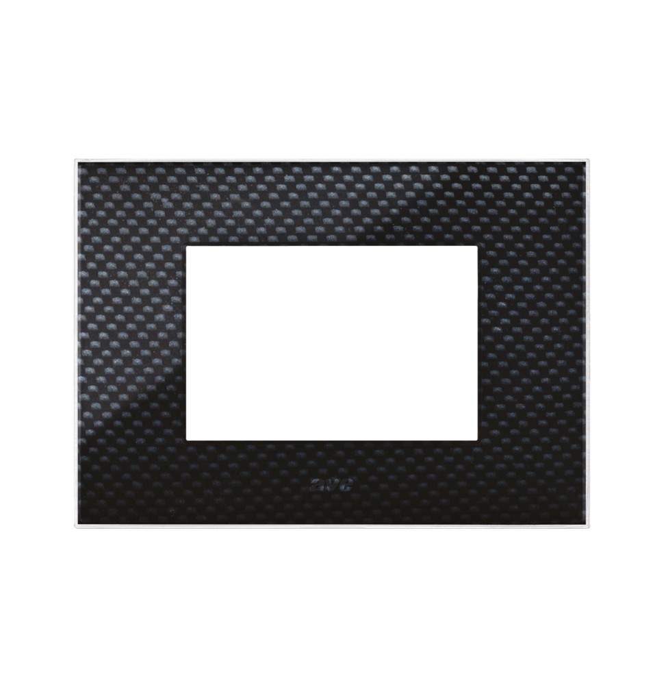 Placca Ave Young Sistema 44 3 Moduli Carbon Scuro 3D 44PJ03CBS3D