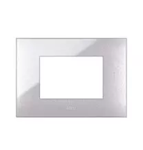 Placca Ave Young Sistema 44 Grigio Metallizzato 3 Moduli 44PJ03GM