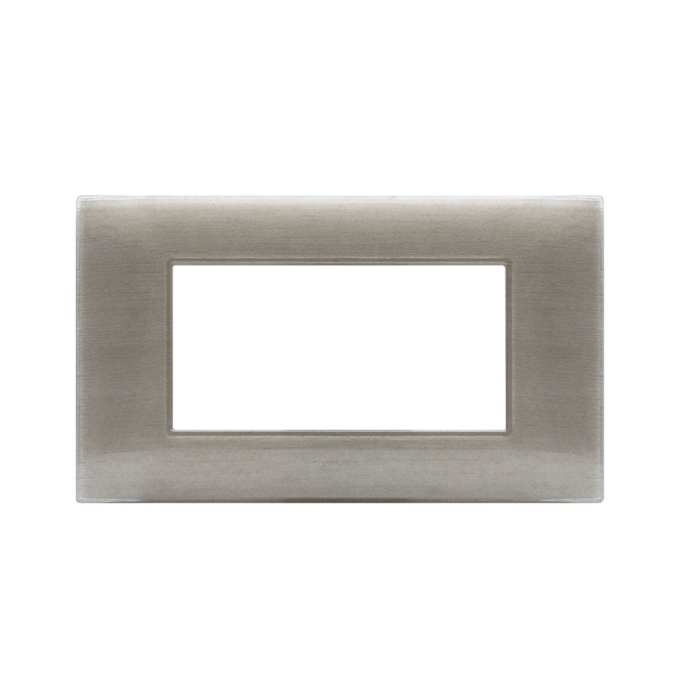Placca Ave Young 44PJ04BEG3D Sistema 44 Beige spazzolato 3D 4 Moduli