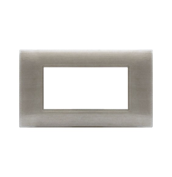 Placca Ave Young 44PJ04BEG3D Sistema 44 Beige spazzolato 3D 4 Moduli