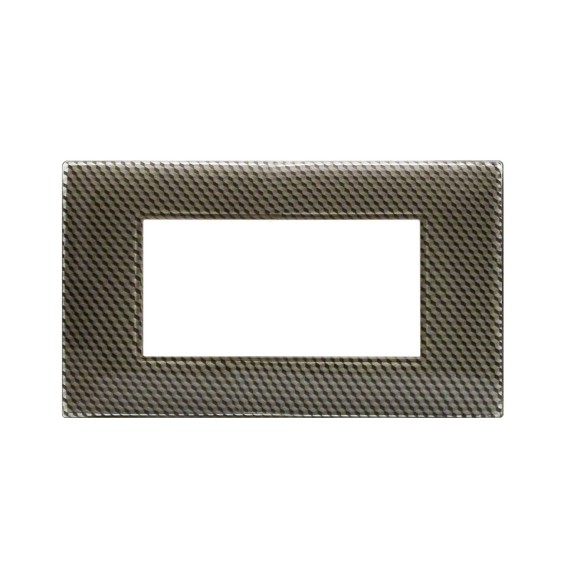 Placca Ave Young 44 Moduli 3D Carbon Chiaro 44PJ04CBC3D