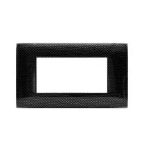 Placca Ave Young Sistema 44 4 Moduli Carbon Scuro 3D - Ave 44PJ04CBS3D