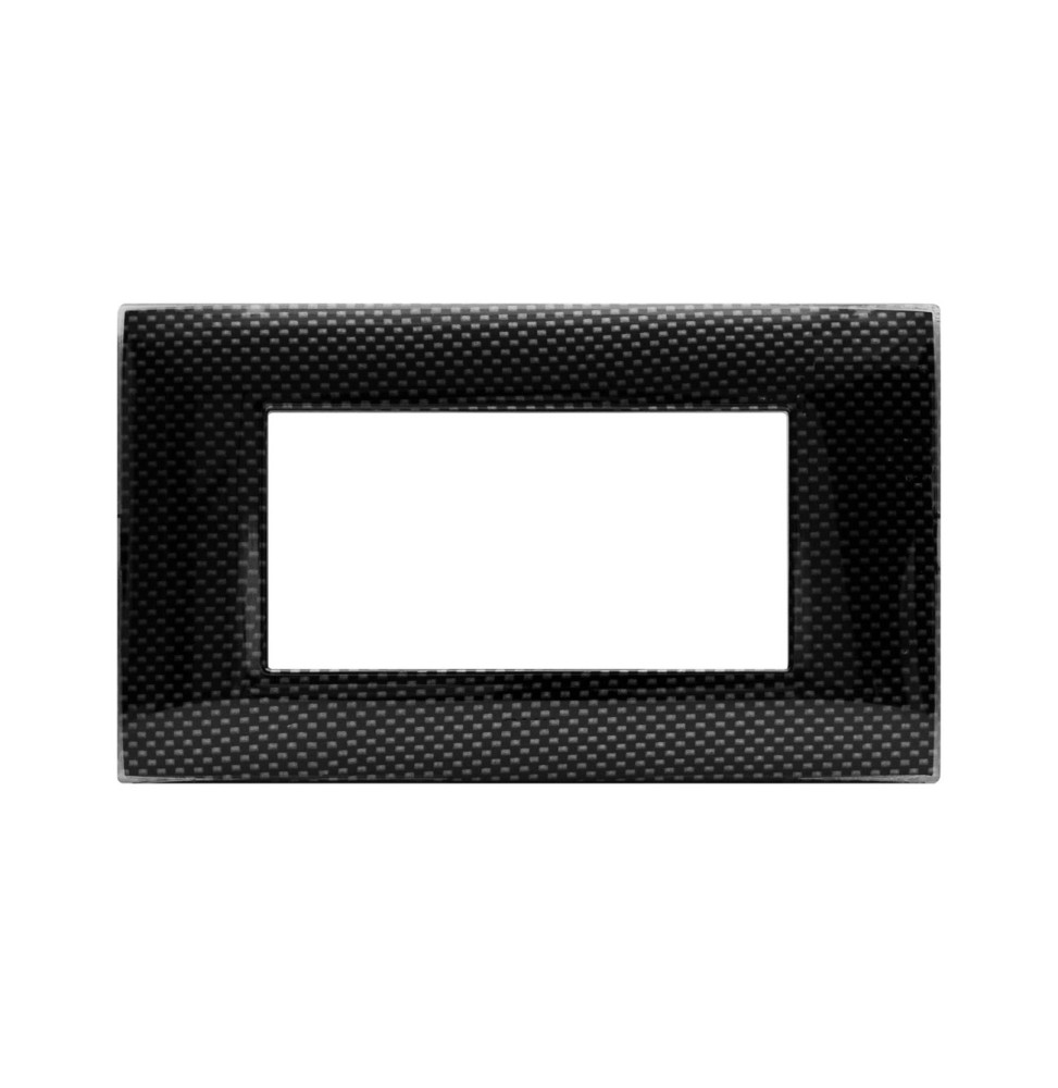 Placca Ave Young Sistema 44 4 Moduli Carbon Scuro 3D - Ave 44PJ04CBS3D