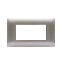 Placca Ave Young 4 Moduli Grigio Metallizzato 44PJ04GM