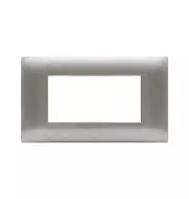 Placca Ave Young 4 Moduli Grigio Metallizzato 44PJ04GM
