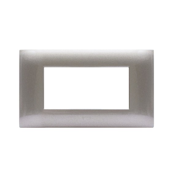 Placca Ave Young 4 Moduli Grigio Metallizzato 44PJ04GM