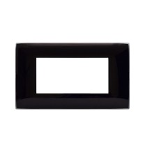 Placca Ave Young 4 moduli colore Nero Assoluto 44PJ04NAL