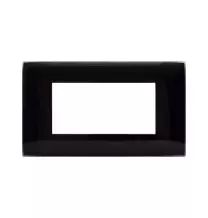 Placca Ave Young 4 moduli colore Nero Assoluto 44PJ04NAL