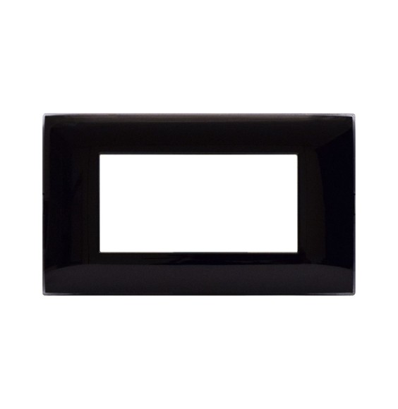 Placca Ave Young 4 moduli colore Nero Assoluto 44PJ04NAL