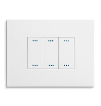 Placca 3 posti Snow White effetto satinato serie Pixia Master 14PX103