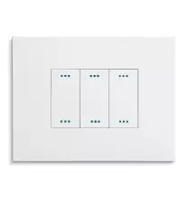 Placca 3 posti Snow White effetto satinato serie Pixia Master 14PX103