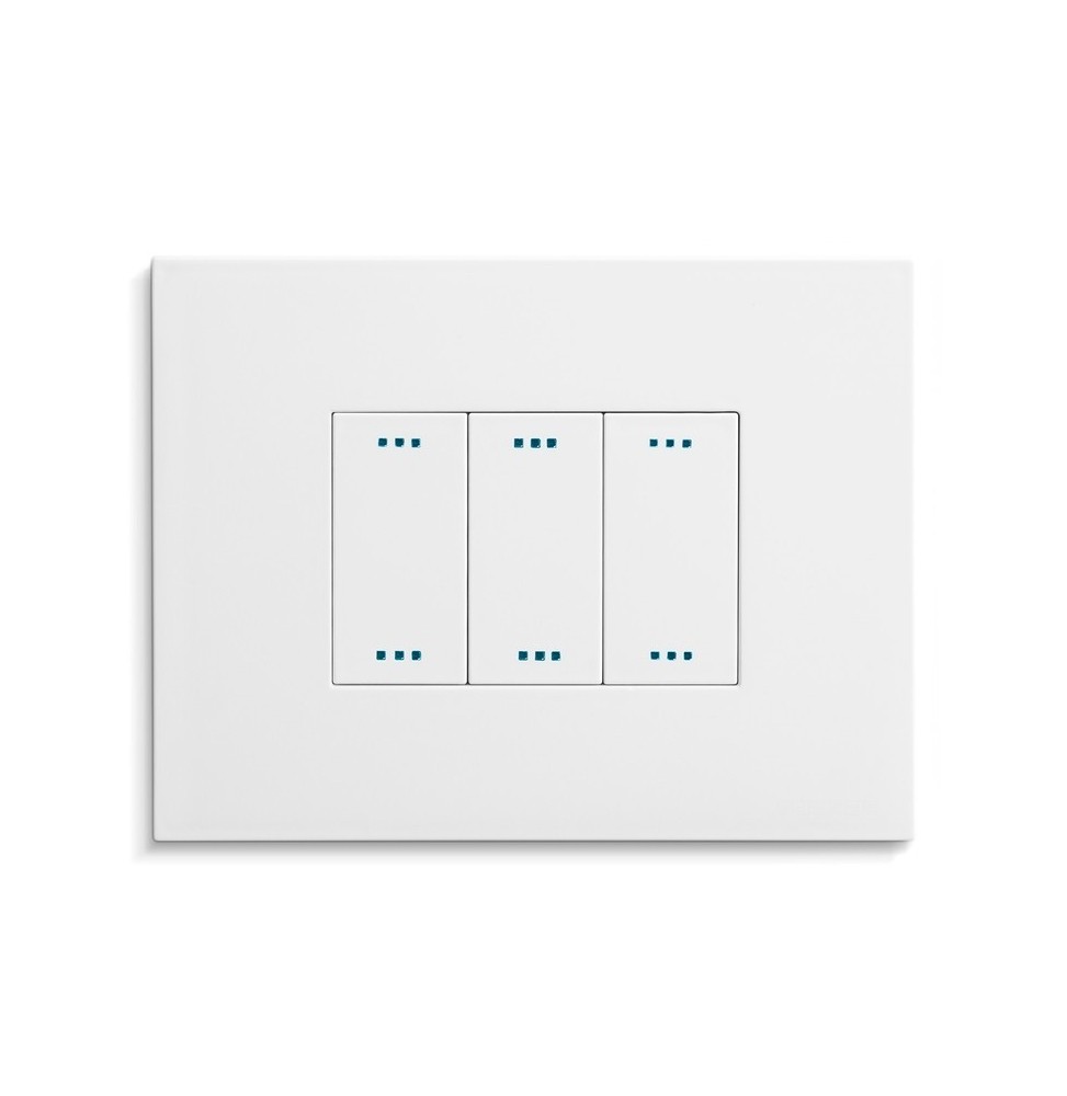 Placca 3 posti Snow White effetto satinato serie Pixia Master 14PX103