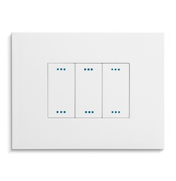 Placca 3 posti Snow White effetto satinato serie Pixia Master 14PX103