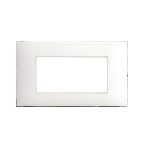 Placca Ave Young Sistema 44 4 Moduli Bianco Opaco 44PJ04BO