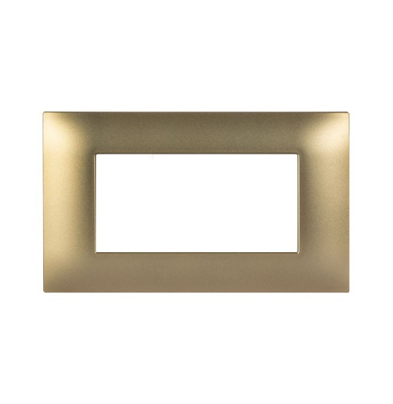 Placca Ave Young 4 Moduli Ottone opaco 44PJ04RA
