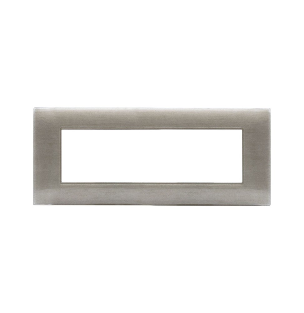 Placca Ave Young Sistema 44 7 Moduli Beige Spazzolato 3D 44PJ07BEG3D