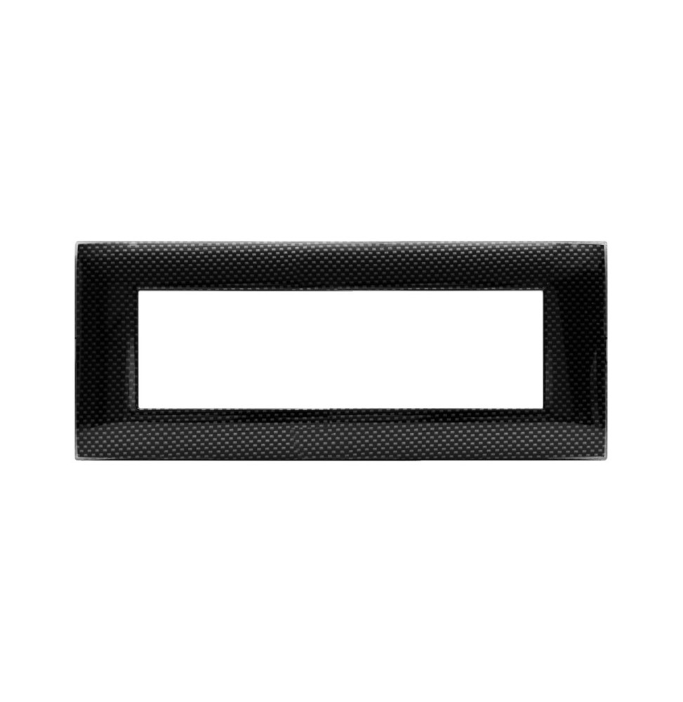 Placca Ave Young Sistema 44 3D in Carbon Scuro 7 Moduli