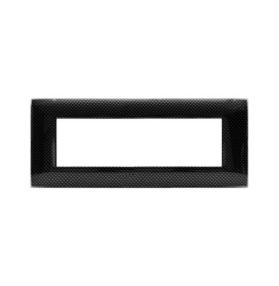 Placca Ave Young Sistema 44 3D in Carbon Scuro 7 Moduli