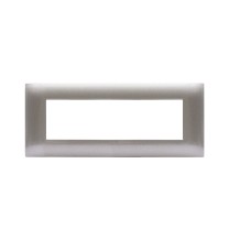 Placca Ave Young Sistema 44 7 Moduli Grigio Metallizzato 44PJ07GM