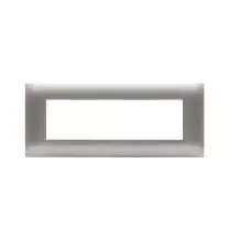 Placca Ave Young Sistema 44 7 Moduli Grigio Metallizzato 44PJ07GM