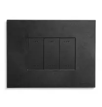 Placca 3 posti Blackboard effetto satinato serie Pixia Master 14PX203