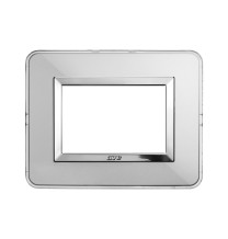 Placca AVE Personal in Alluminio Naturale 3 Moduli 44P03ALS
