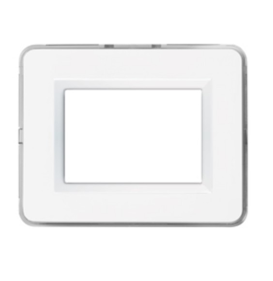 Placca AVE Personal Bianco Lucido RAL 9010 3 Moduli - AVE 44P03B