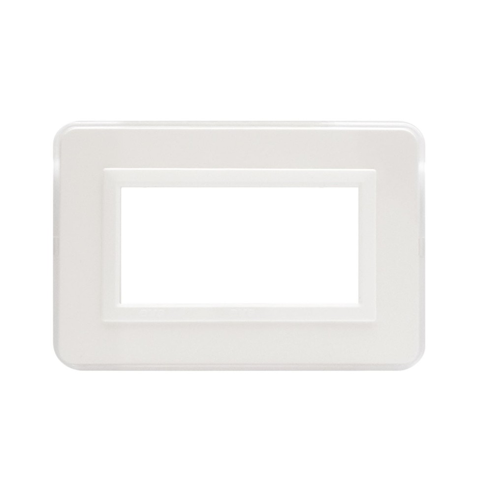Placca AVE Personal Bianco lucido RAL 9010 4 moduli 44P04B