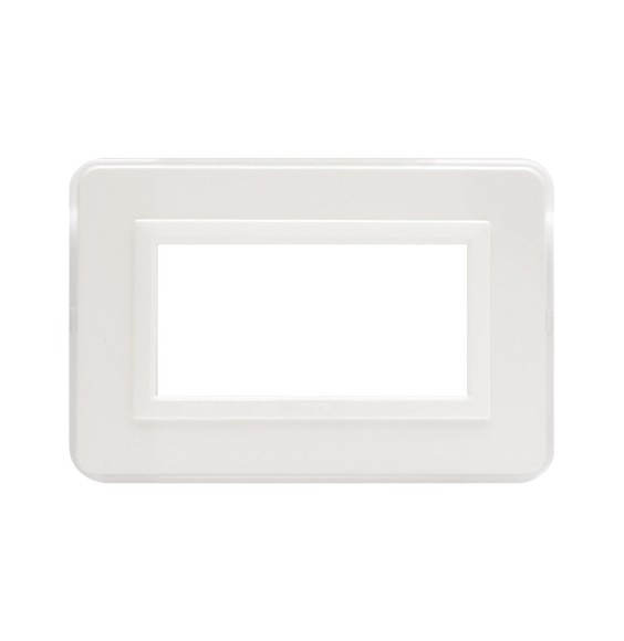 Placca AVE Personal Bianco lucido RAL 9010 4 moduli 44P04B