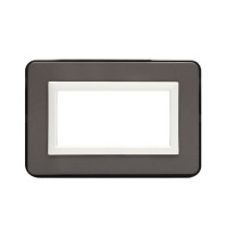 Placca AVE Personal 4 moduli grigio scuro lucido 44P04GRL