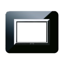 Placca 4 moduli AVE Personal Nero Assoluto Lucido 44P04NAL