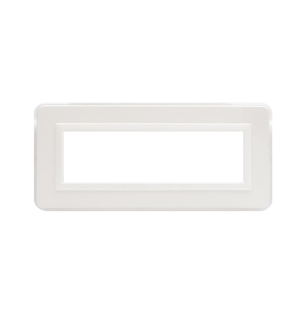 Placca AVE Personal Bianco Lucido RAL 9010 7 Moduli - AVE 44P07B