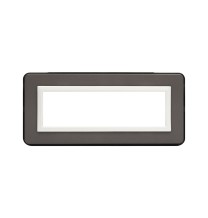 Placca AVE Personal 7 moduli Grigio scuro lucido 44P07GRL