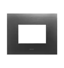 Placca Antracite spazzolato in metallo Smart44 3 moduli AVE 44PSM3AA