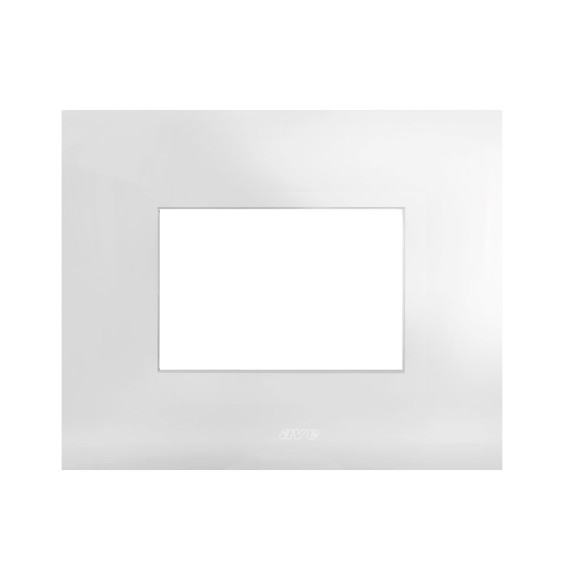 Placca in metallo bianco 3 moduli AVE 44PSM3B